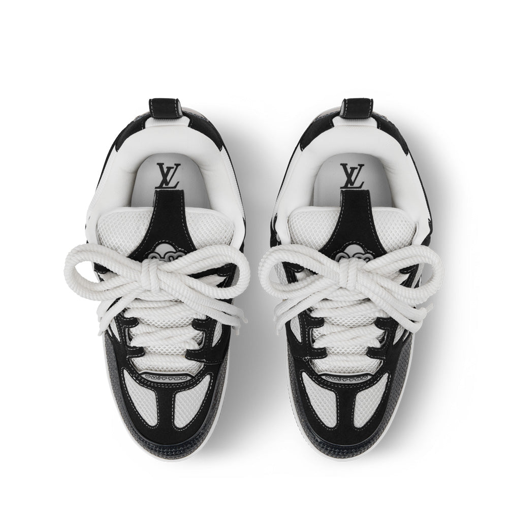 LV Skate Sneakers - Black Chunky Low-Top Shoes