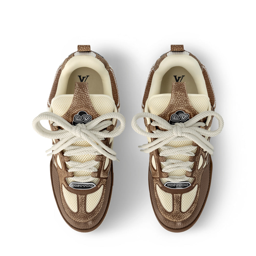 LV Skate Sneakers - Brown Chunky Low-Top Shoes