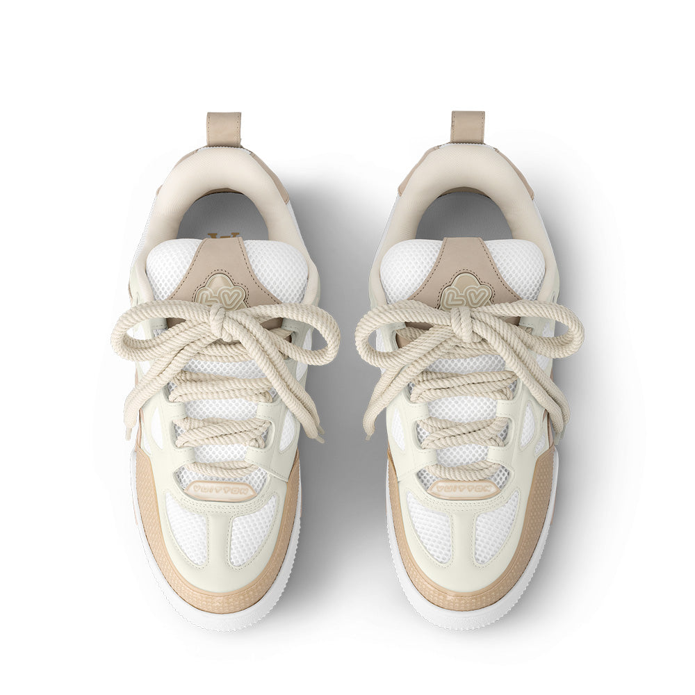LV Skate Sneakers - Beige Chunky Low-Top Shoes