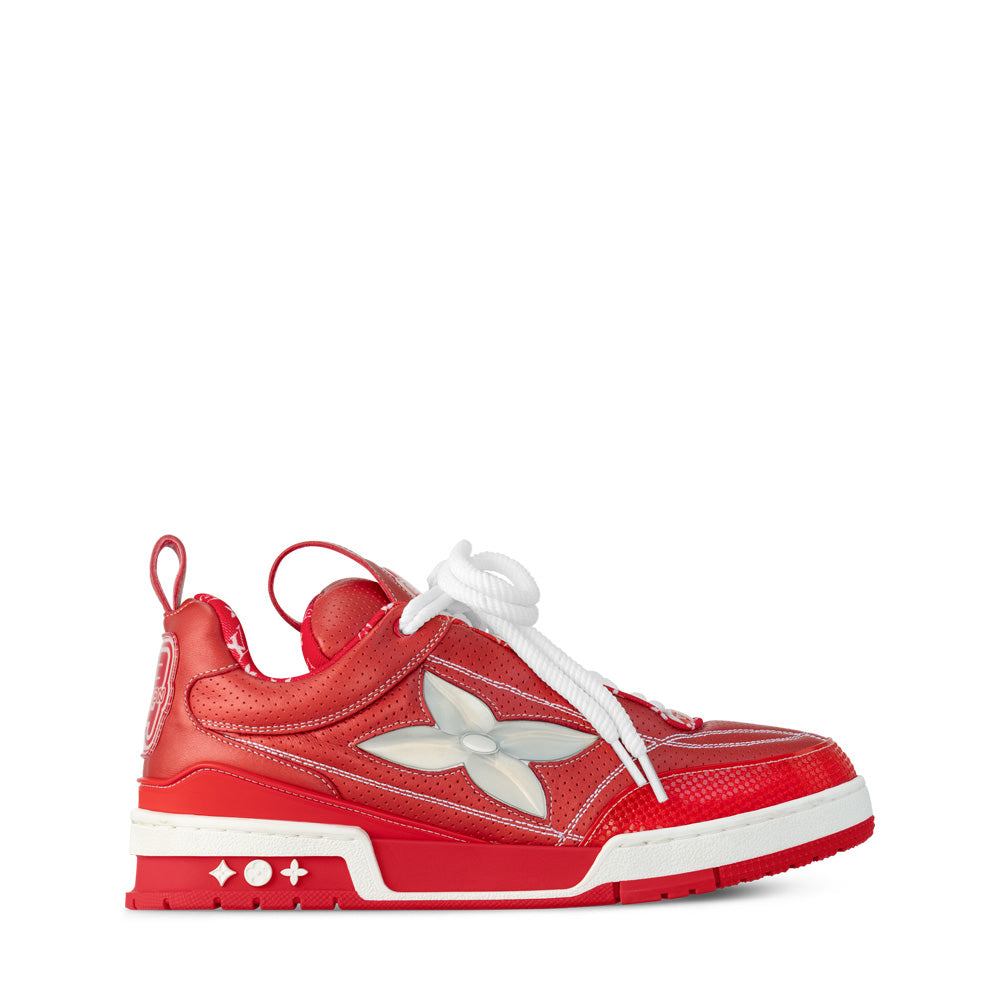LV Skate Sneakers - Red Chunky Low-Top Shoes