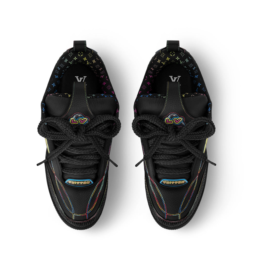 LV Skate Sneakers - Black Chunky Low-Top Shoes