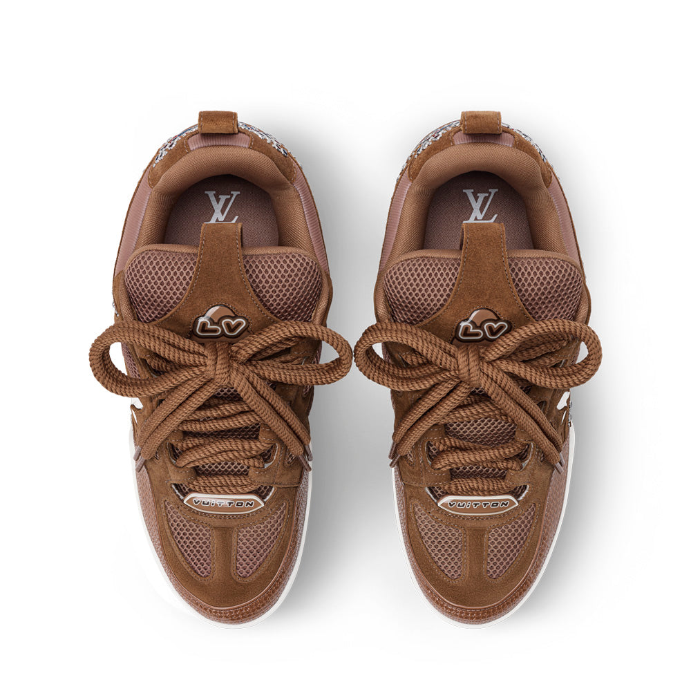 LV Skate Sneakers - Brown Chunky Low-Top Shoes