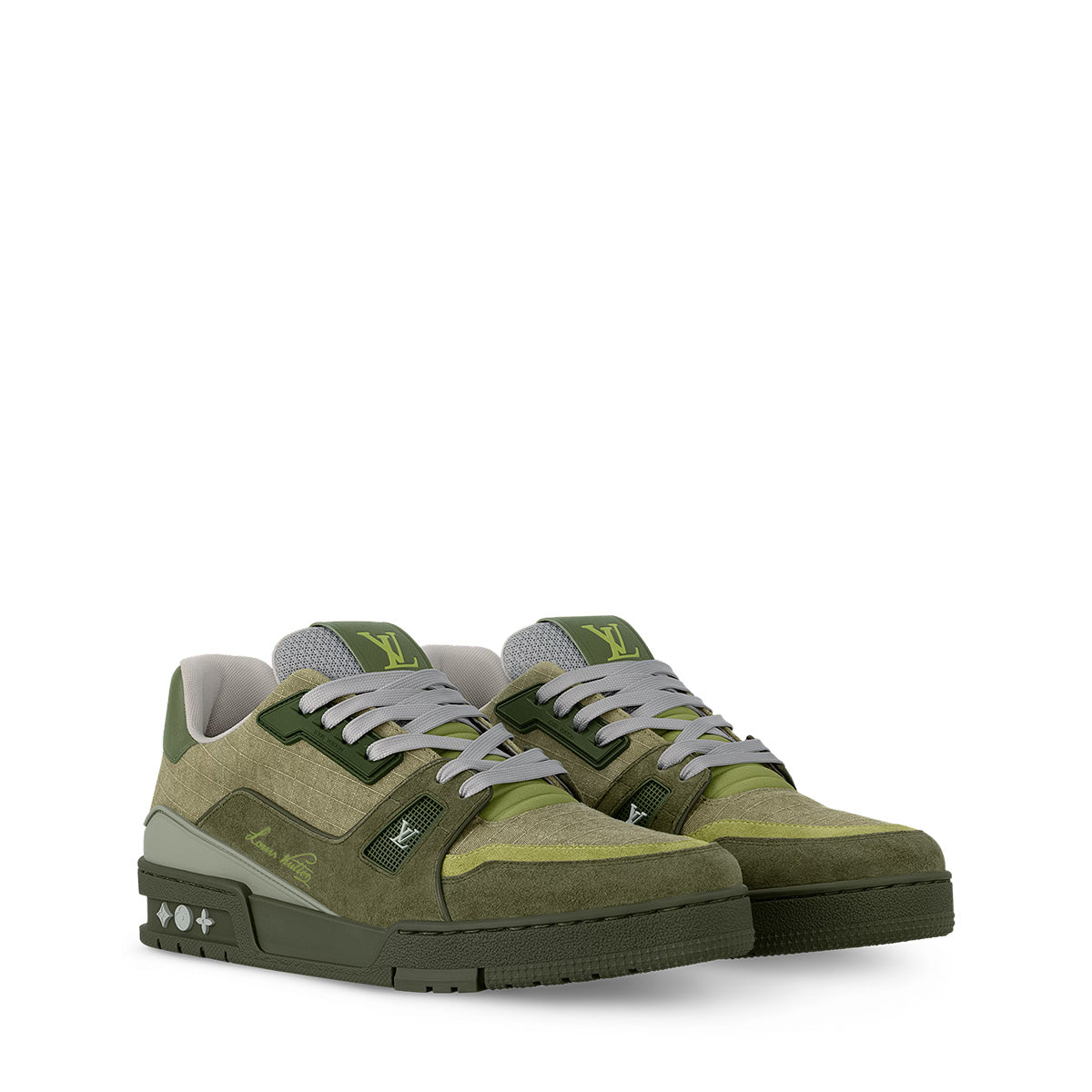 LV Trainer Sneakers - Green Colorway