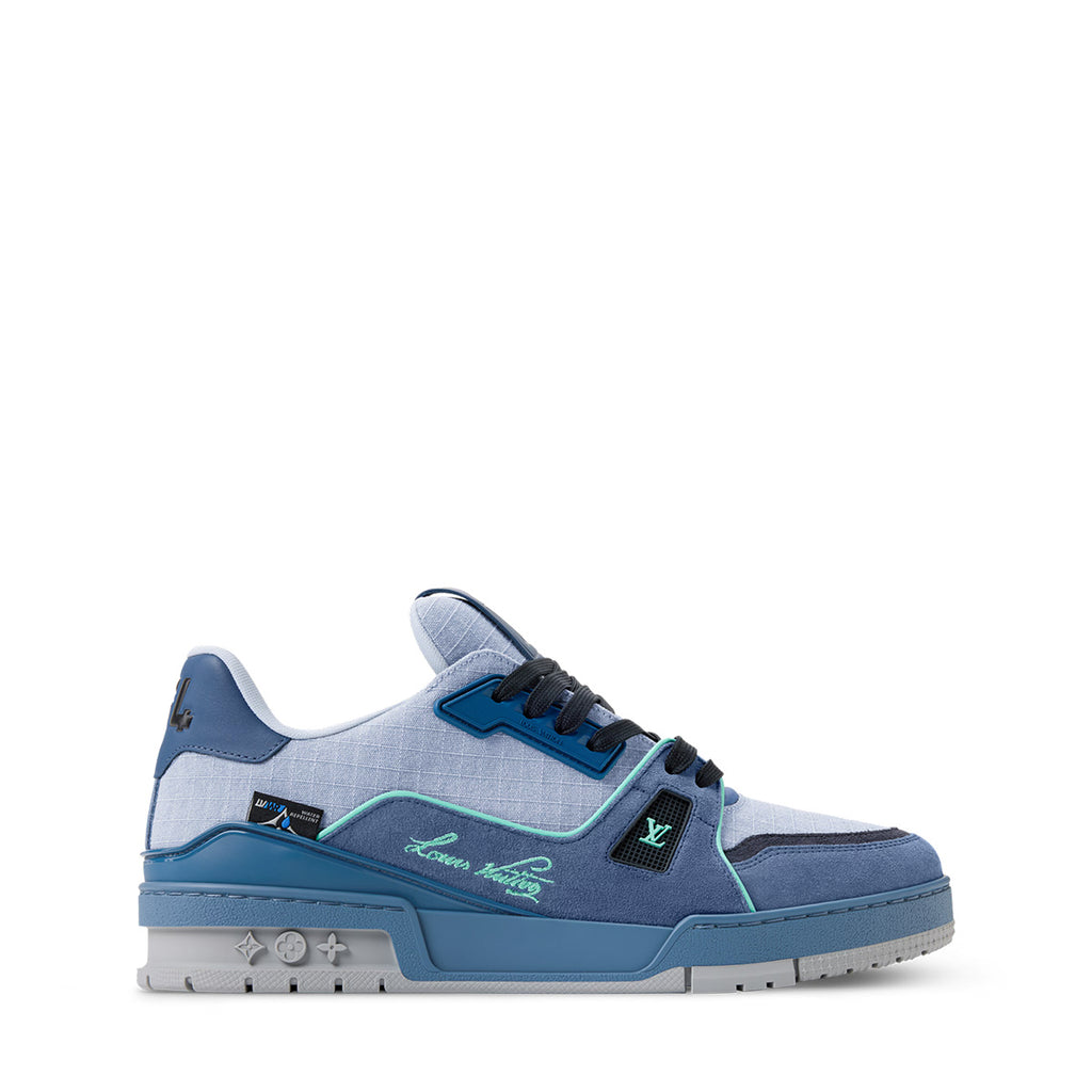 LV Trainer Sneakers - Blue Colorway