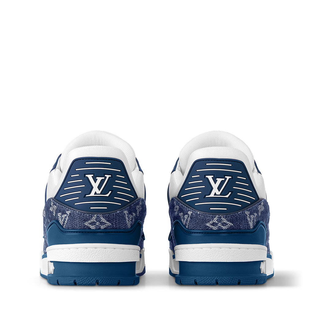 LV Trainer Sneakers - Blue & White Colorway