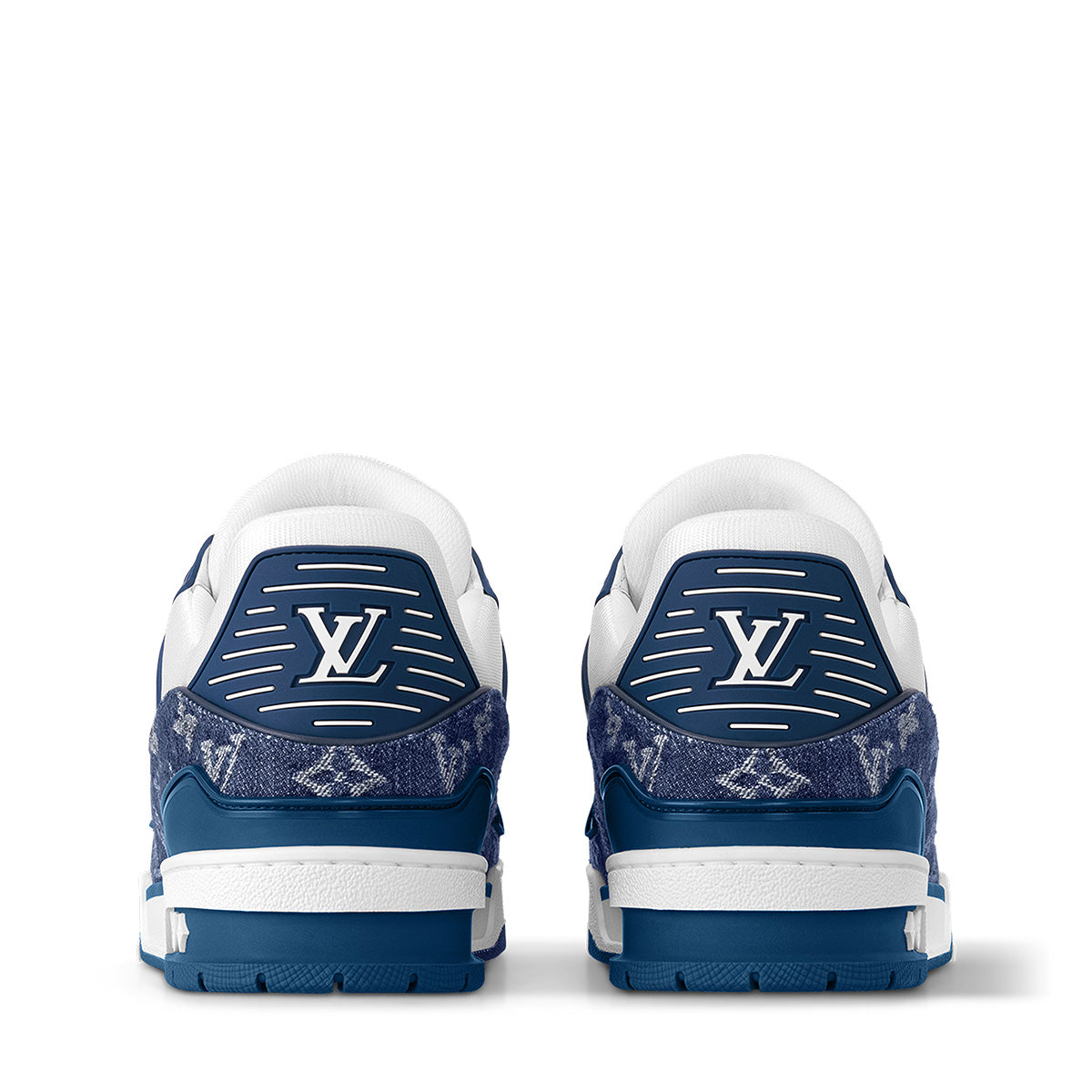 LV Trainer Sneakers - Blue & White Colorway