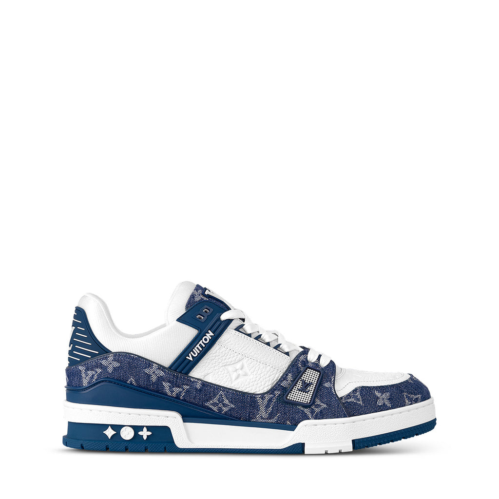 LV Trainer Sneakers - Blue & White Colorway