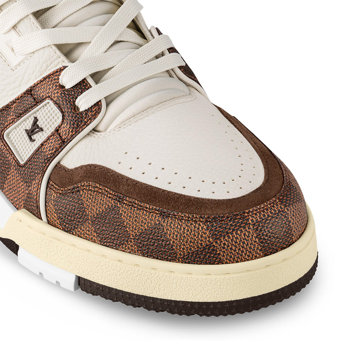LV Trainer Sneakers - White & Khaki Colorway
