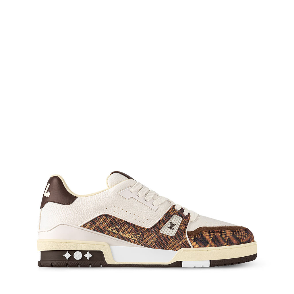LV Trainer Sneakers - White & Khaki Colorway