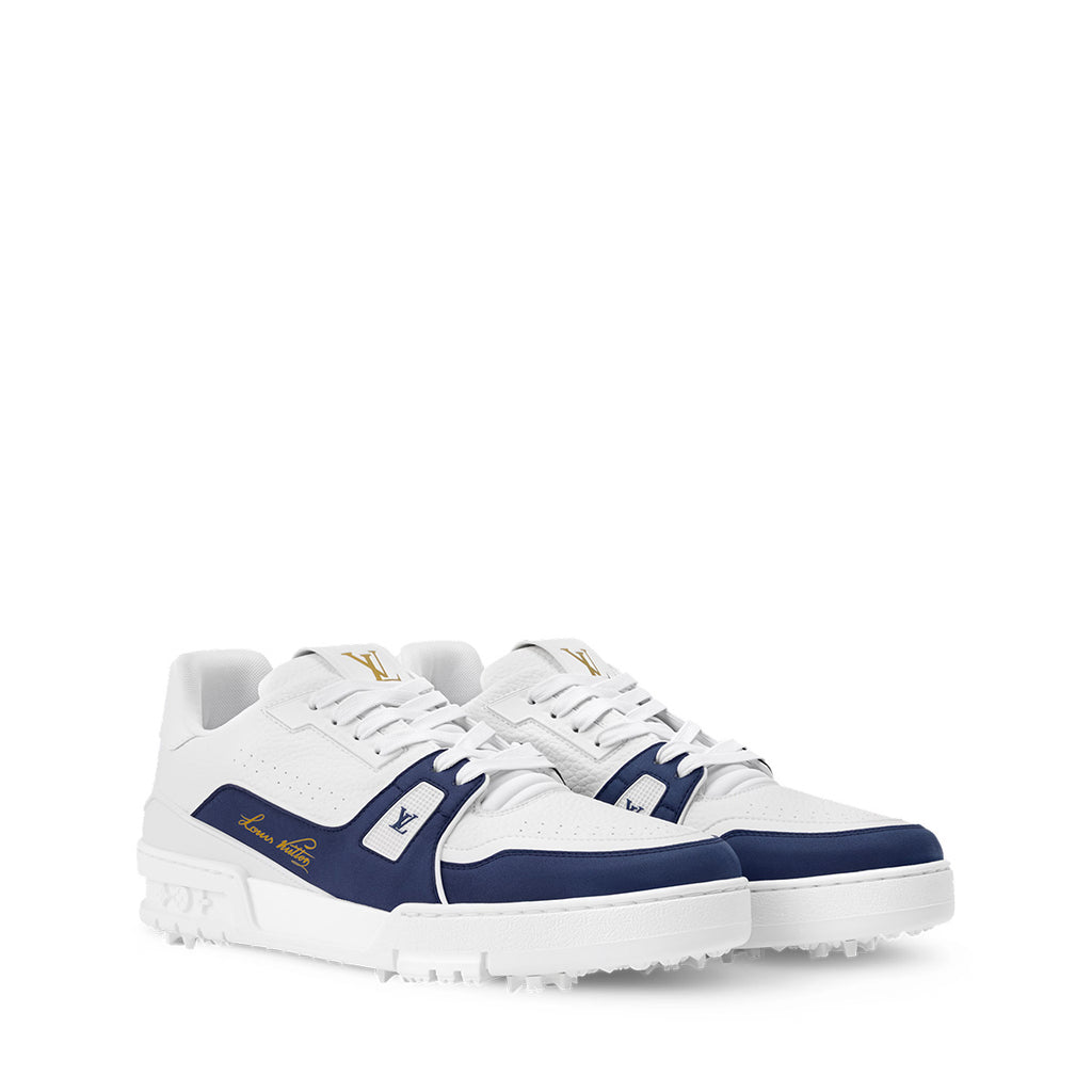 LV Trainer Sneakers - White & Navy Blue Colorway