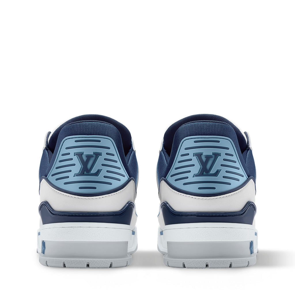 LV Trainer Sneakers - White & Blue Colorway
