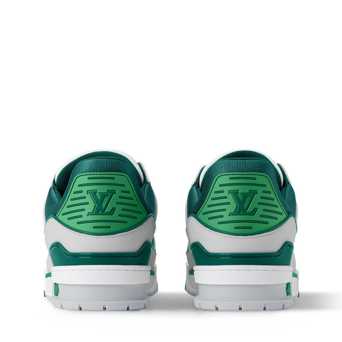 LV Trainer Sneakers - Green & White Colorway