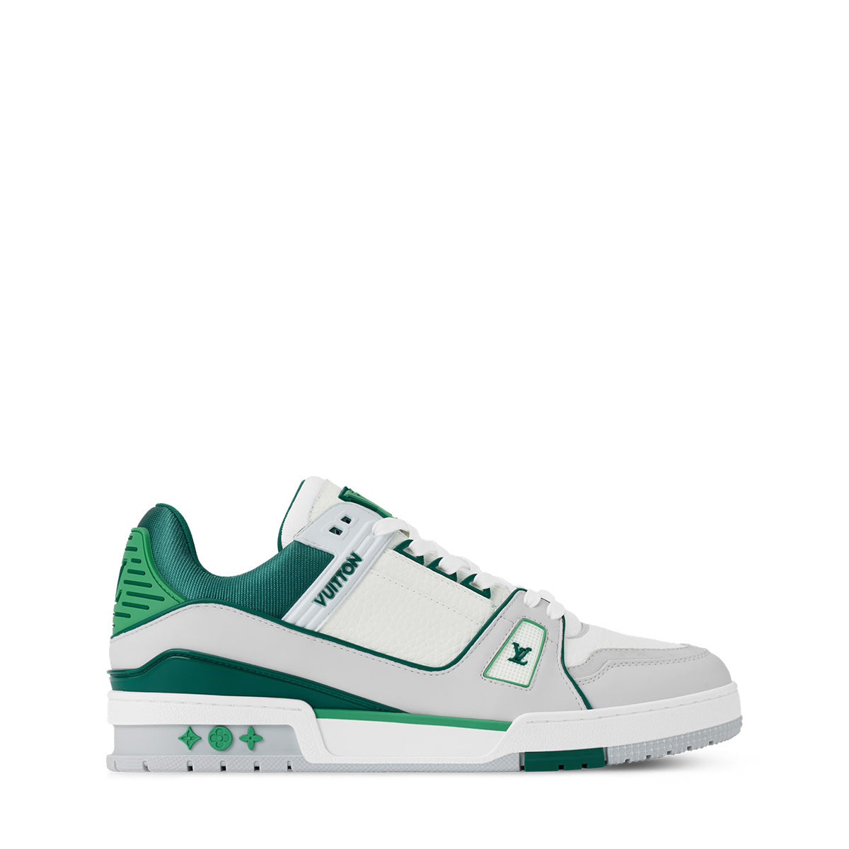 LV Trainer Sneakers - Green & White Colorway