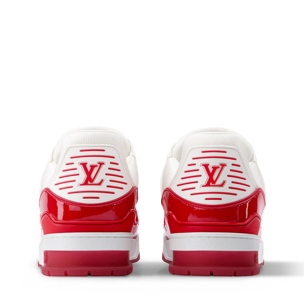 LV Trainer Sneakers - Red & White Colorway