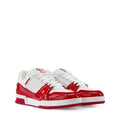 LV Trainer Sneakers - Red & White Colorway
