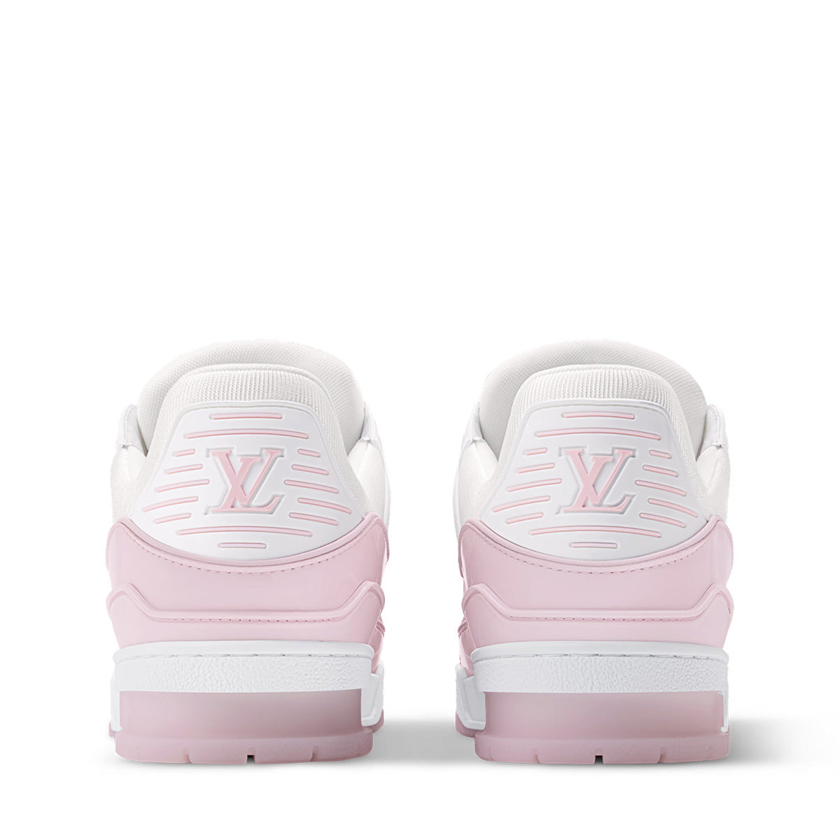 LV Trainer Sneakers - Light Pink & White Colorway