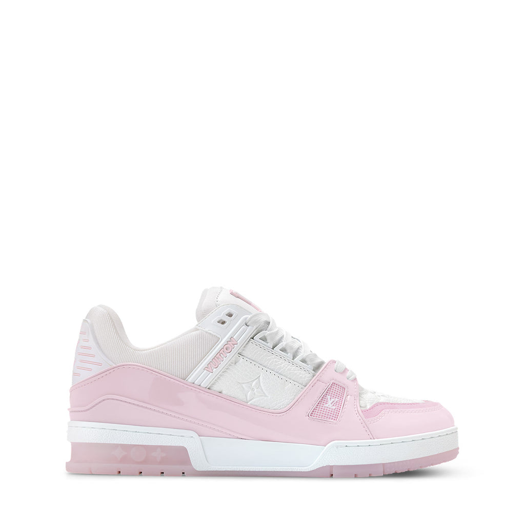 LV Trainer Sneakers - Light Pink & White Colorway