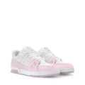 LV Trainer Sneakers - Light Pink & White Colorway
