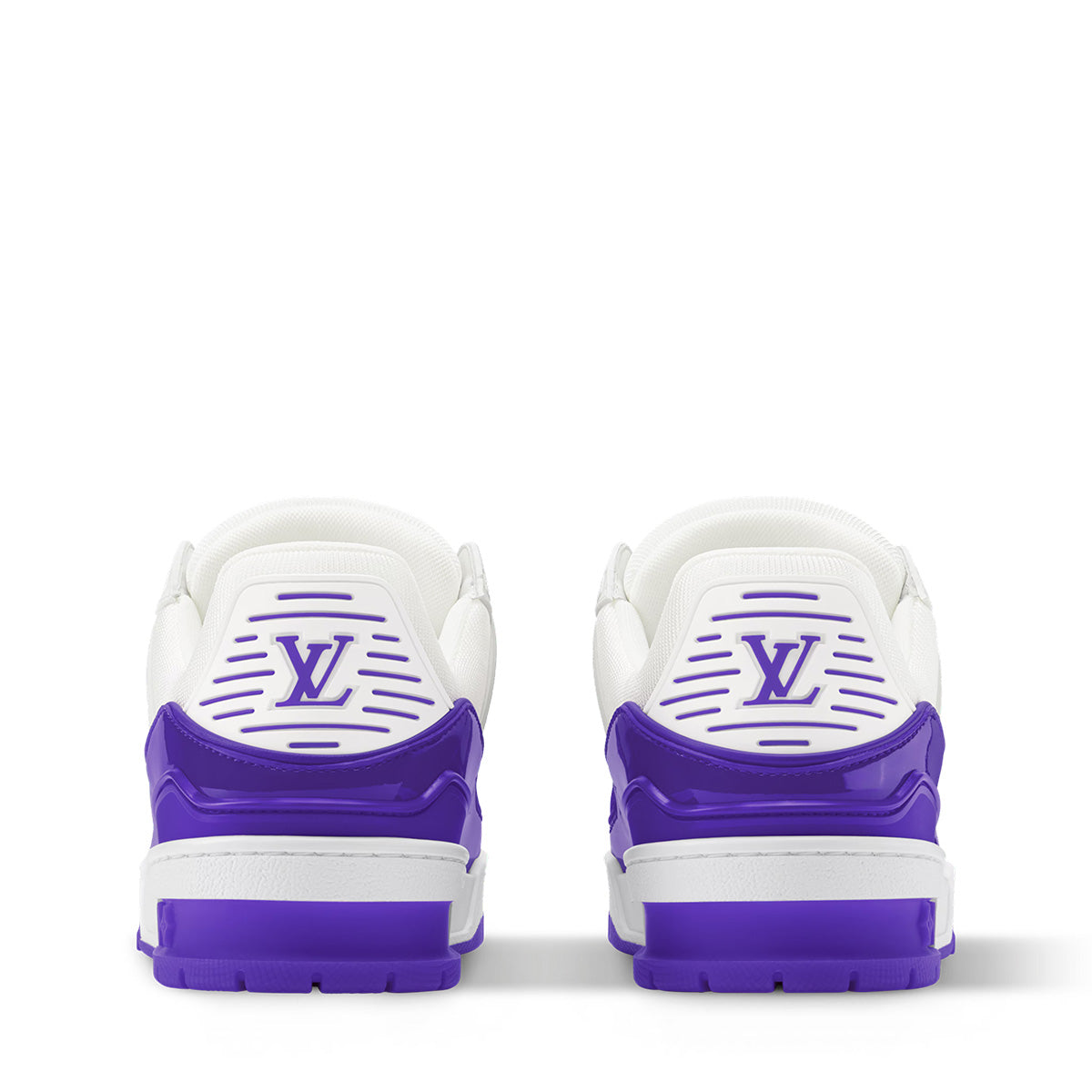 LV Trainer Sneakers - Purple & White Colorway