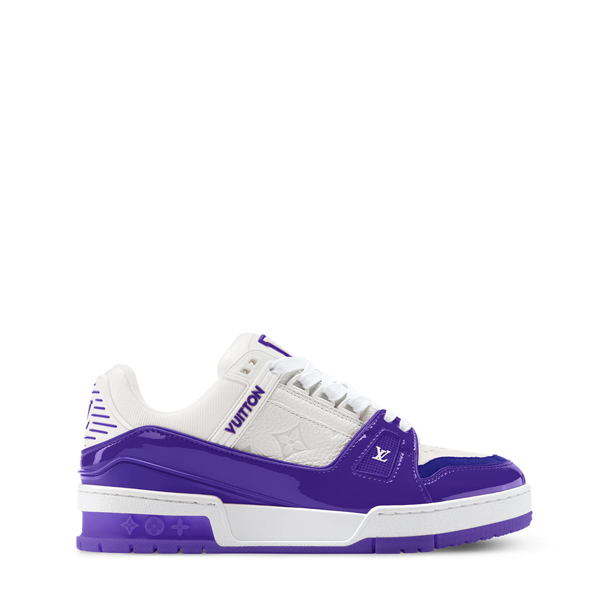 LV Trainer Sneakers - Purple & White Colorway