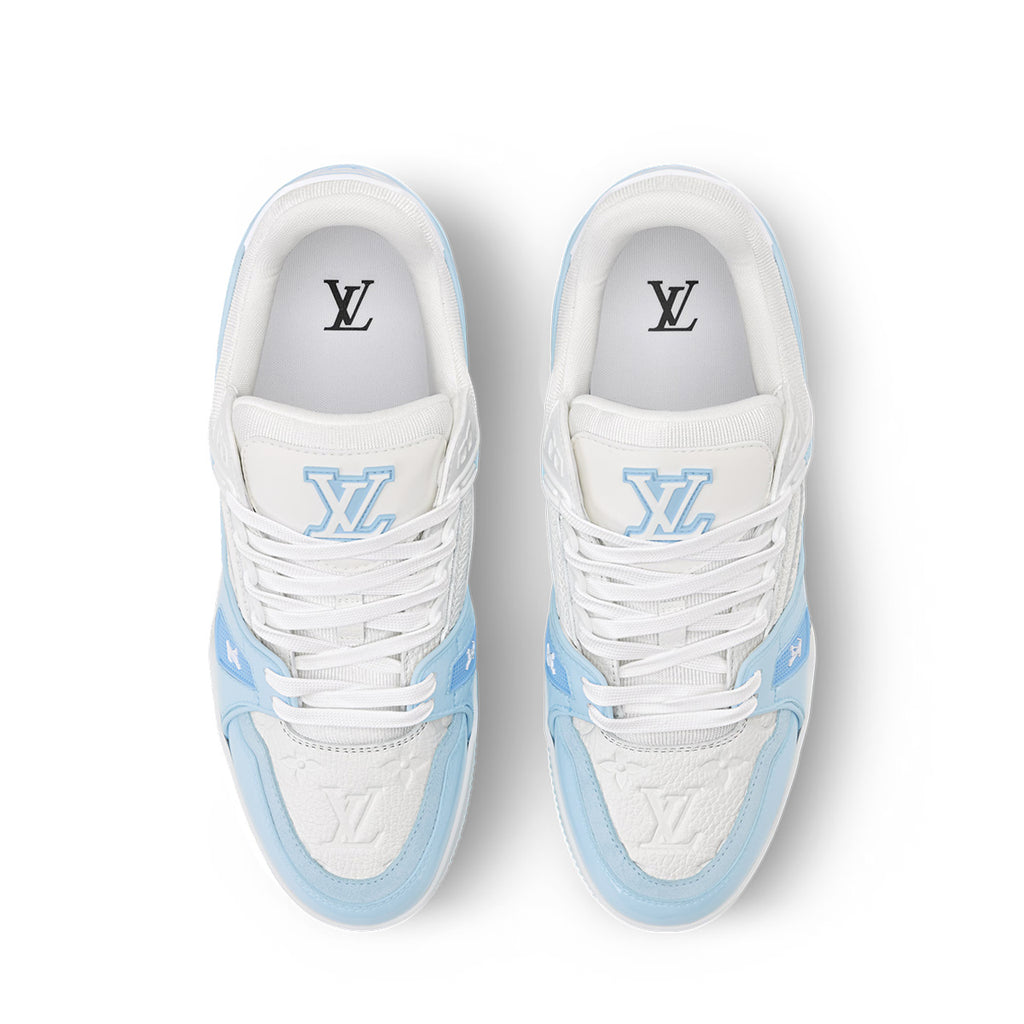 LV Trainer Sneakers - Light Blue & White Colorway