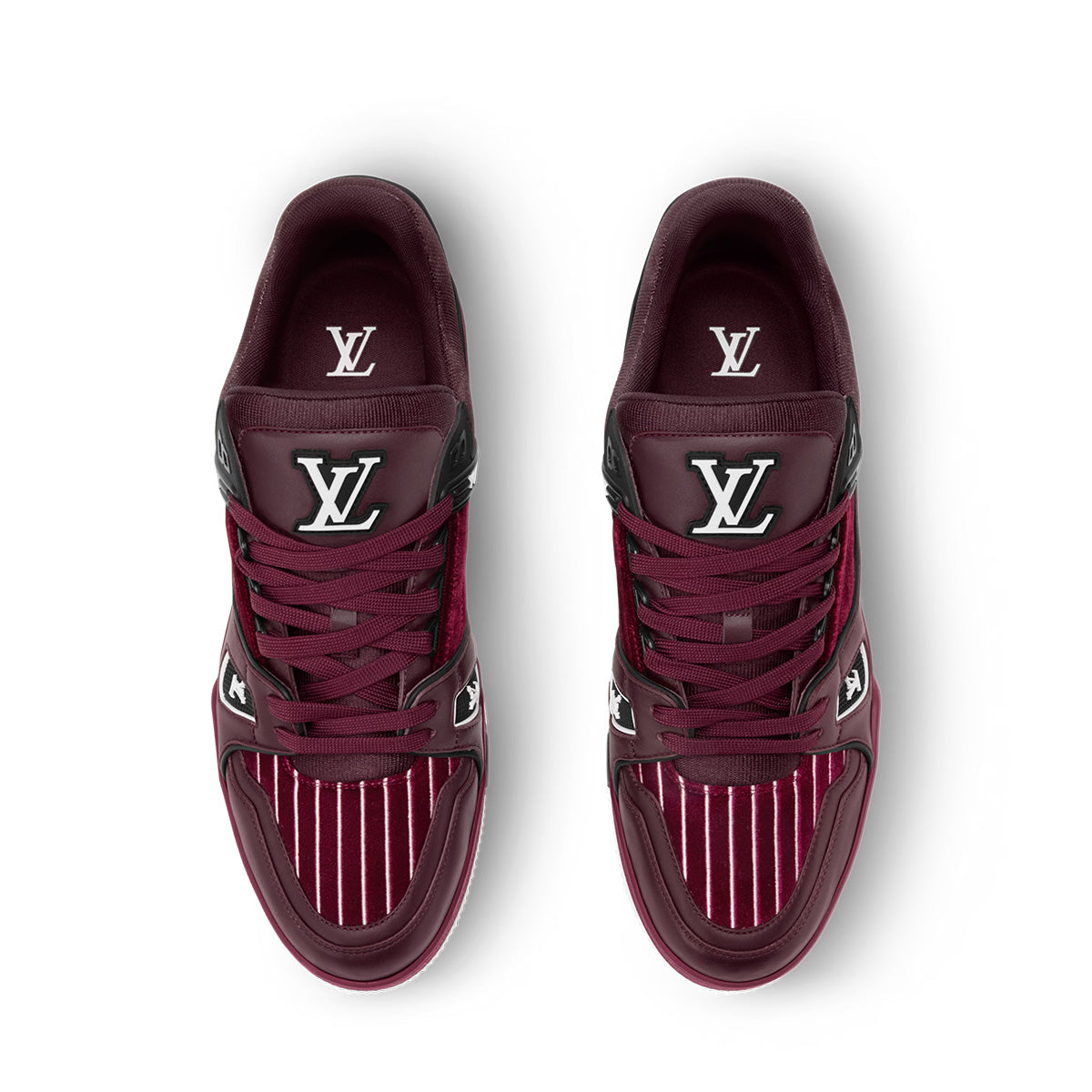 LV Trainer Sneakers - Deep Red Colorway
