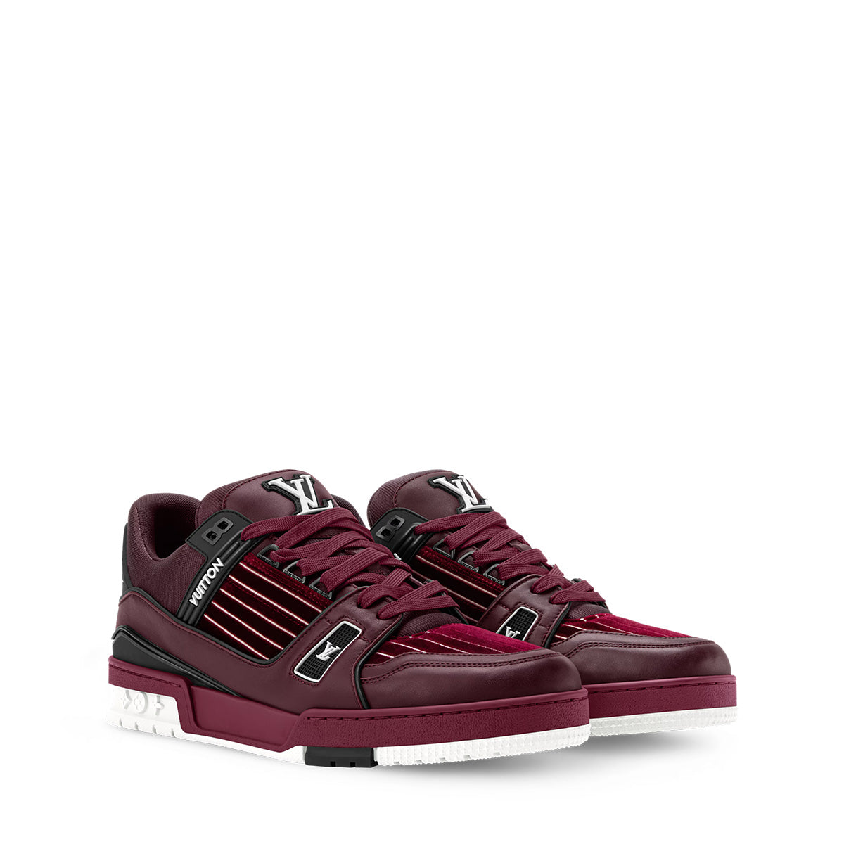 LV Trainer Sneakers - Deep Red Colorway