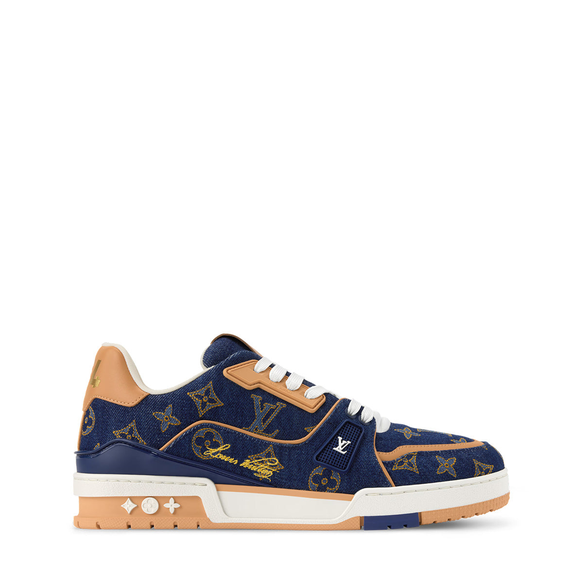 LV Trainer Sneakers - Blue & Yellow Colorway