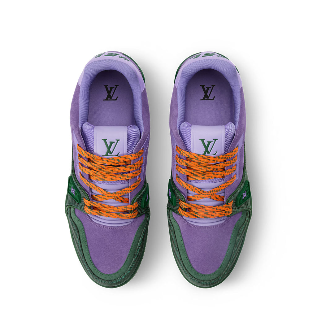 LV Trainer Sneakers - Purple & Green Colorway