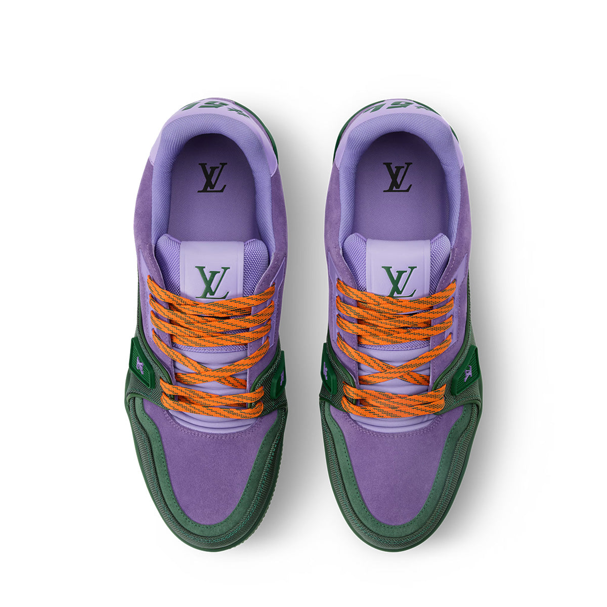 LV Trainer Sneakers - Purple & Green Colorway