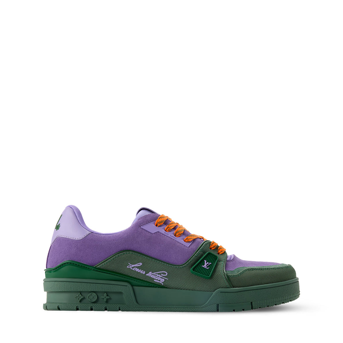 LV Trainer Sneakers - Purple & Green Colorway