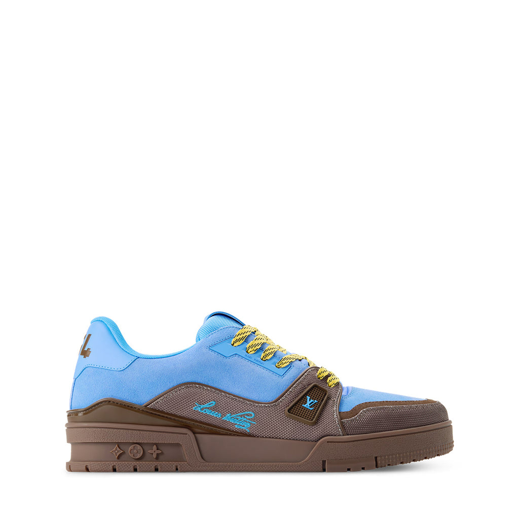 LV Trainer Sneakers - Brown & Blue Colorway