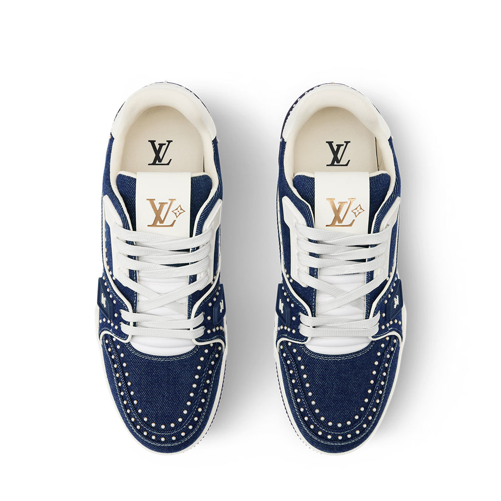 LV Trainer Sneakers - Navy Blue Colorway