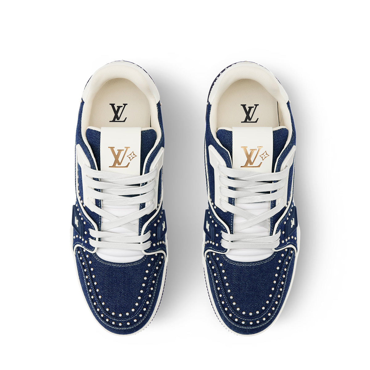 LV Trainer Sneakers - Navy Blue Colorway