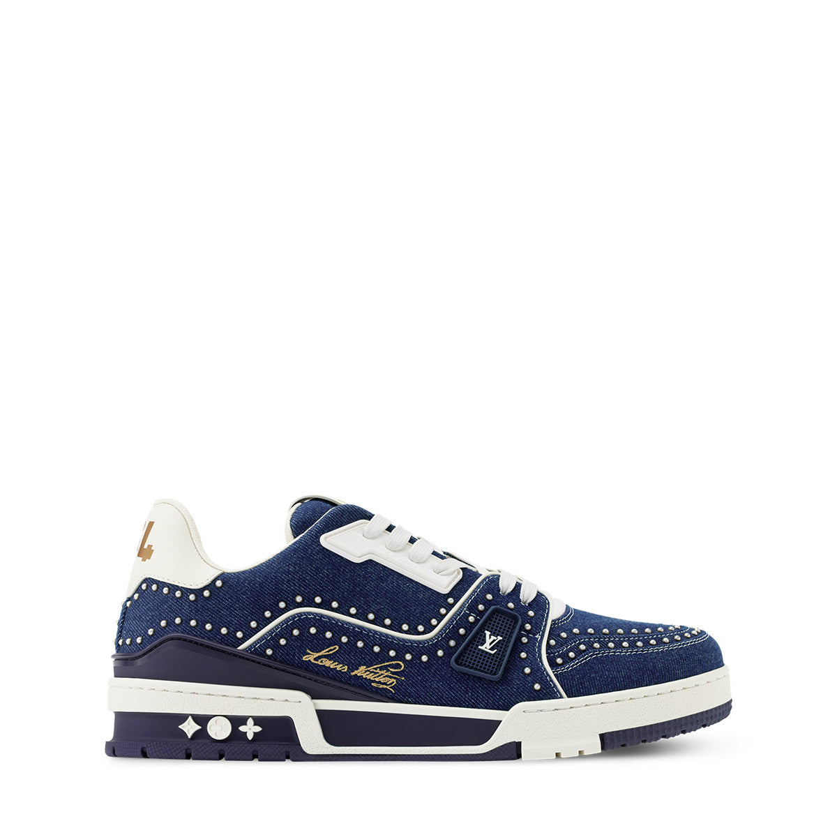 LV Trainer Sneakers - Navy Blue Colorway