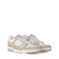 LV Trainer Sneakers - Light Khaki & White Colorway