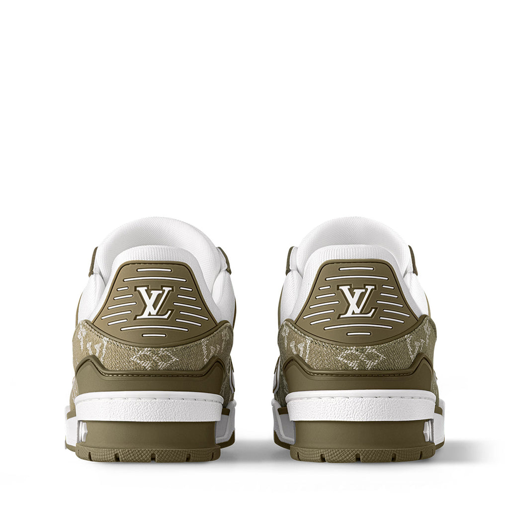 LV Trainer Sneakers - White & Green Colorway