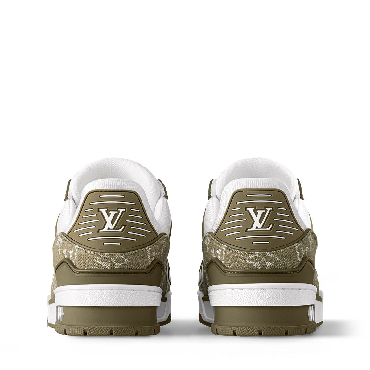 LV Trainer Sneakers - White & Green Colorway