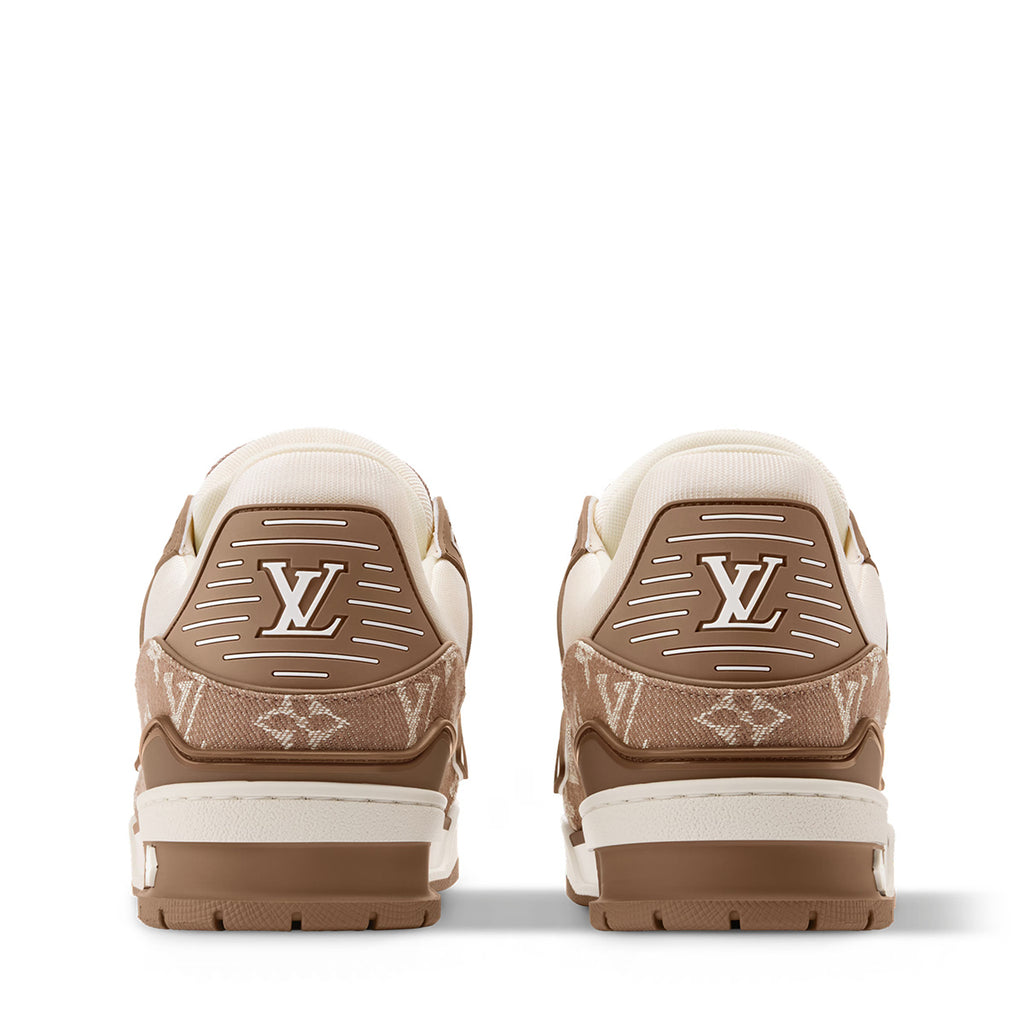 LV Trainer Sneakers - Khaki & White Colorway