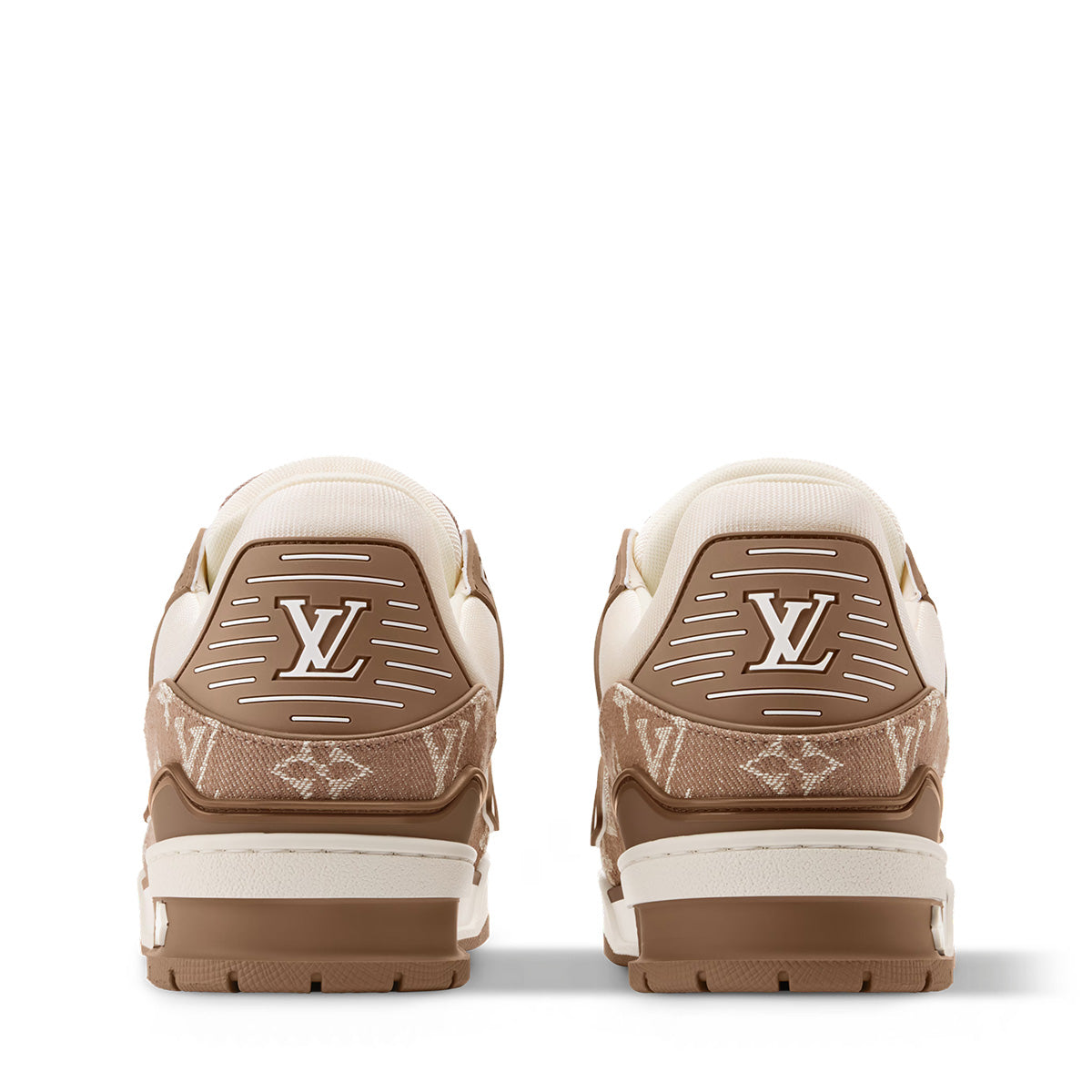 LV Trainer Sneakers - Khaki & White Colorway
