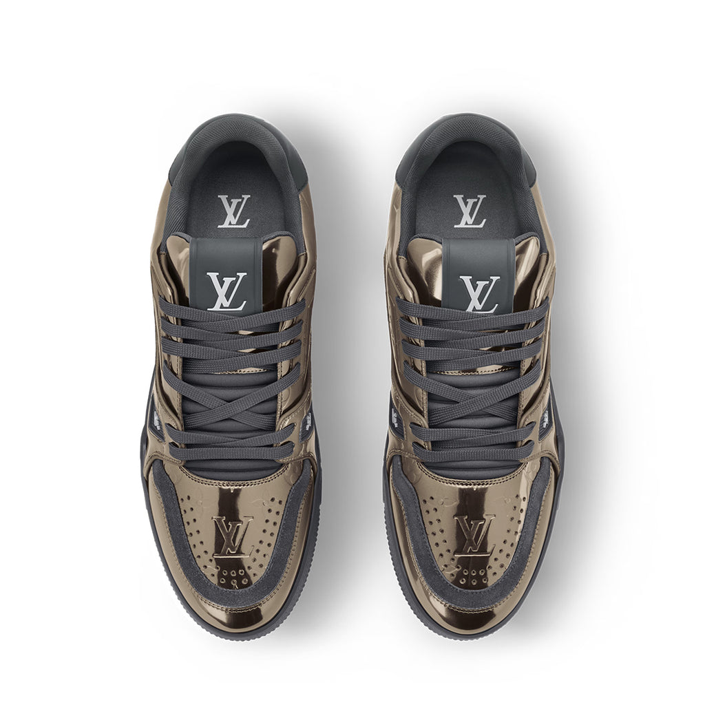 LV Trainer Sneakers - Brown Patent Leather