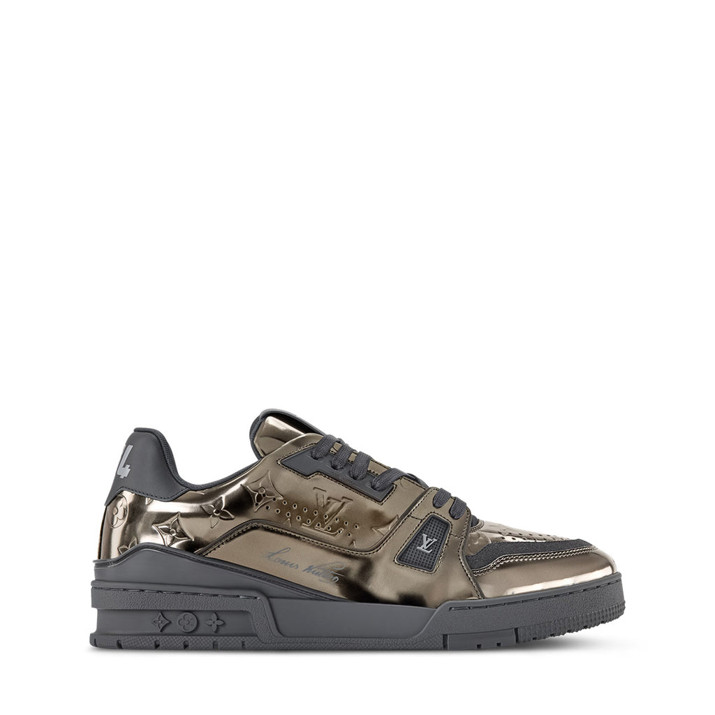 LV Trainer Sneakers - Brown Patent Leather