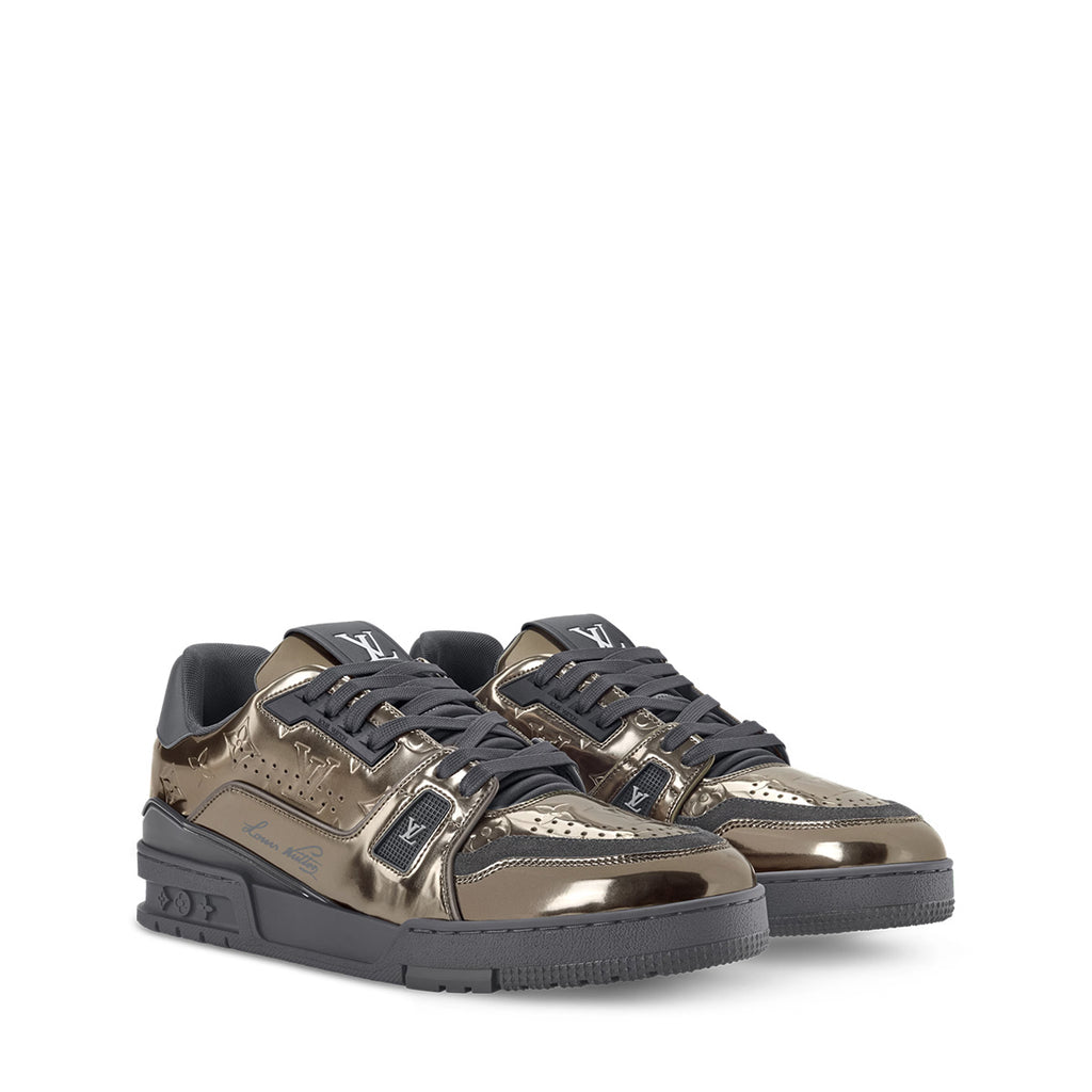 LV Trainer Sneakers - Brown Patent Leather