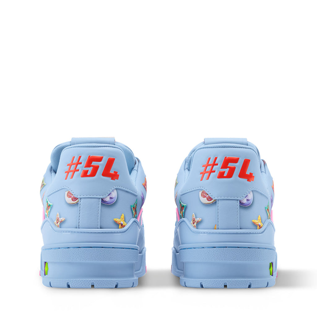 LV Trainer Sneakers - Blue Monogram Print