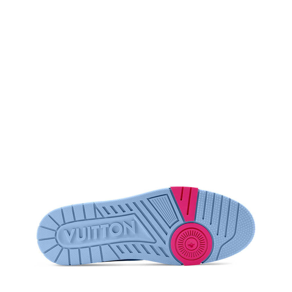 LV Trainer Sneakers - Blue Monogram Print