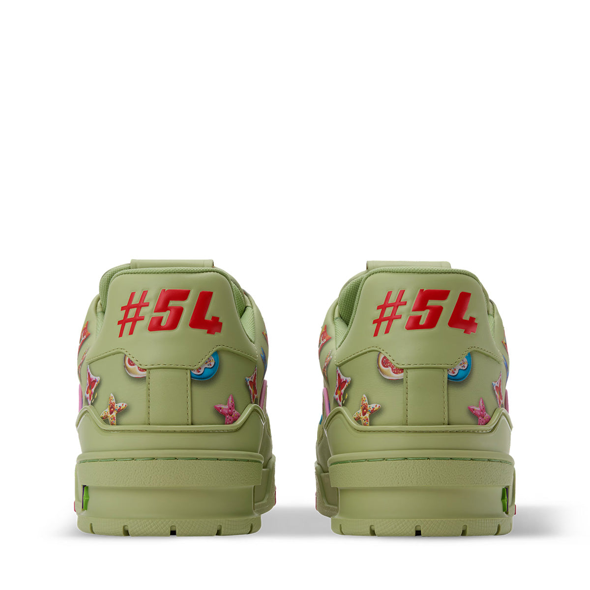 LV Trainer Sneakers - Green Monogram Print