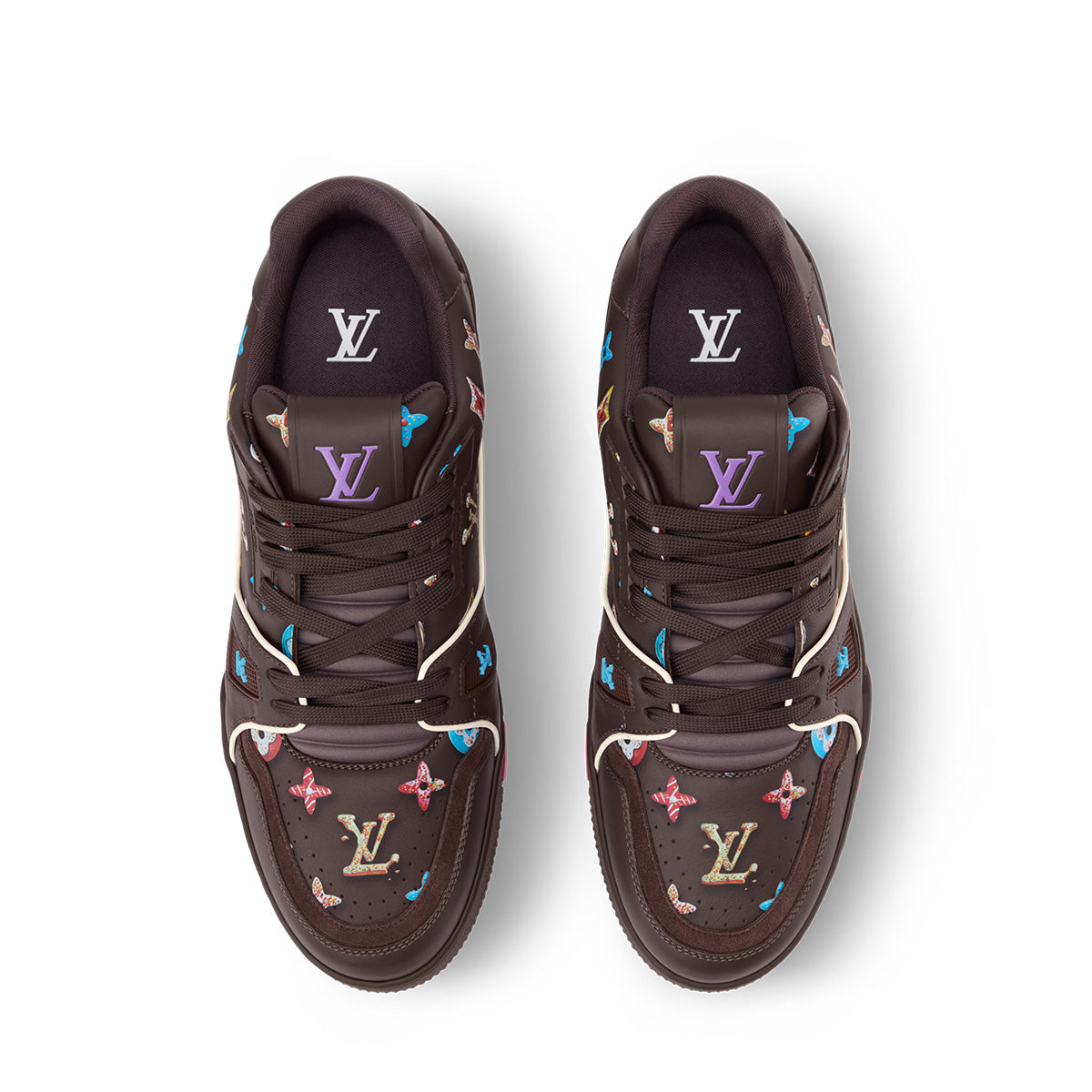 LV Trainer Sneakers - Dark Brown Monogram Print