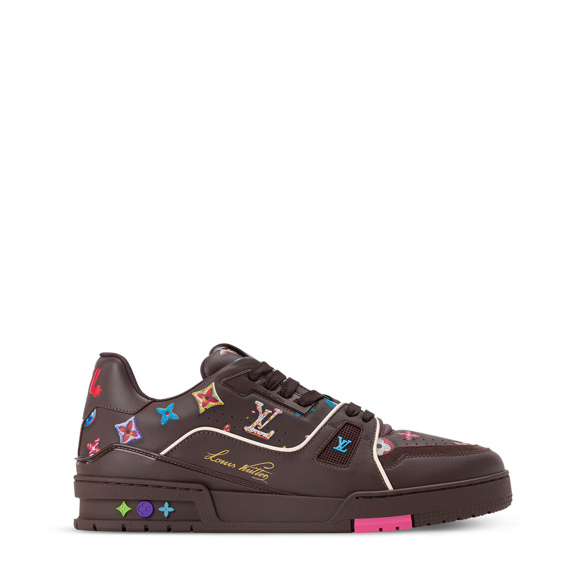 LV Trainer Sneakers - Dark Brown Monogram Print