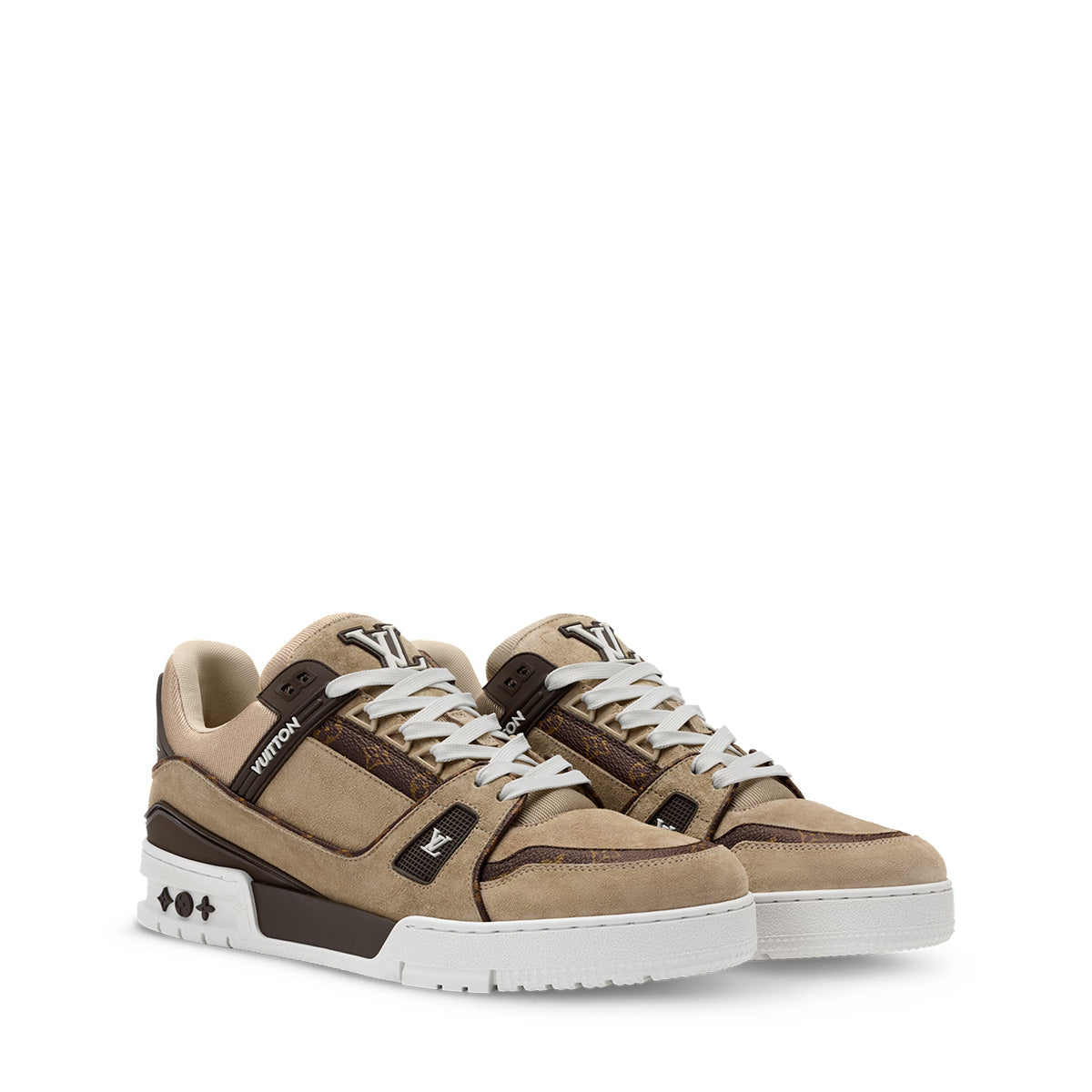 LV Trainer Sneakers - Khaki Colorway