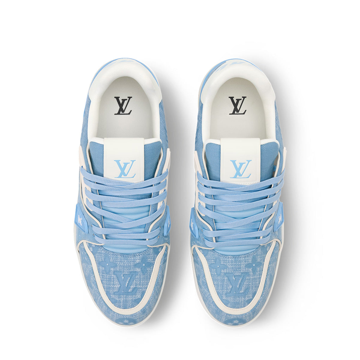 LV Trainer Sneakers - Light Blue Colorway